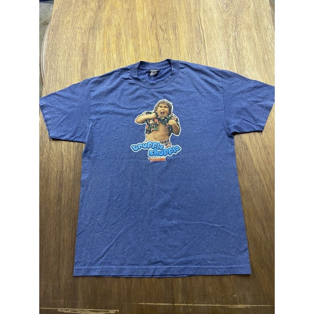 The Goonies Truffle Shuffle Blue Graphic Crew Neck Tee Large